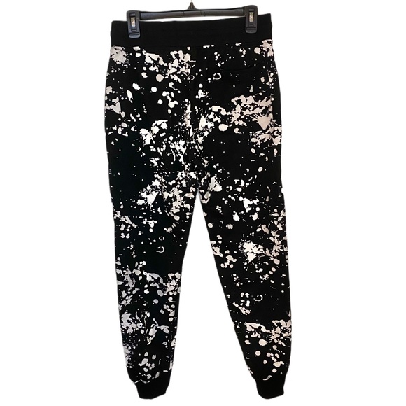 Carbon Splatter Paint Joggers Size Small Black White - Picture 2 of 5